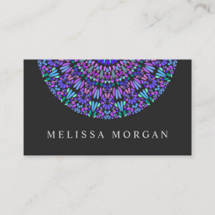 Colorado Petal Mosaic Mandala Business Card Visitenkarte