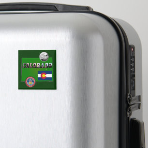 Colorado Picture Text, Flag, Siegel, Quarter, Kart Magnet