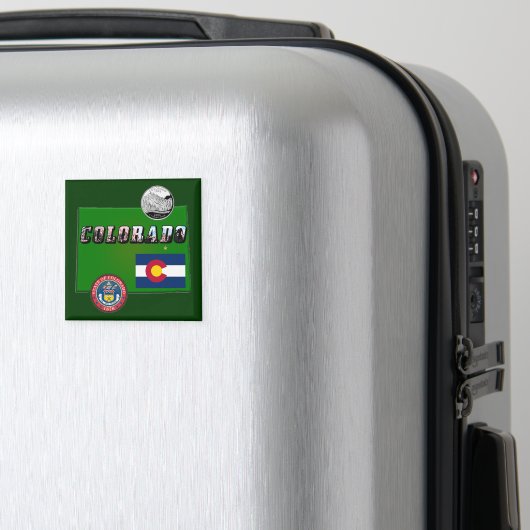Colorado Picture Text, Flag, Siegel, Quarter, Kart Magnet (In Situ (Gepäck))