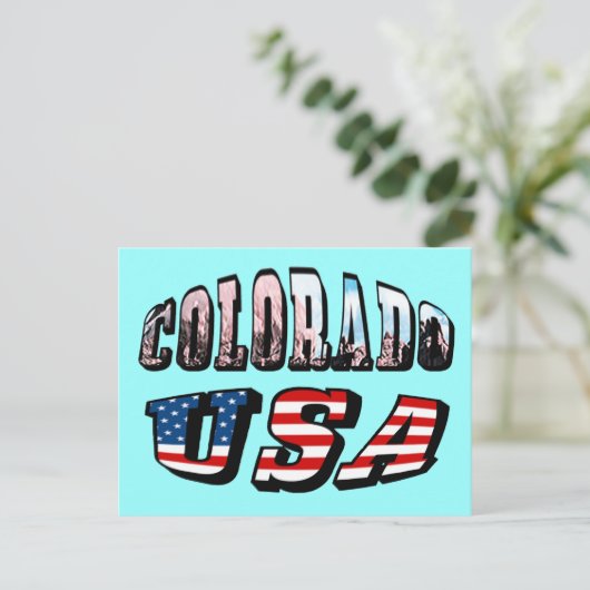 Colorado Picture und USA Text Postkarte (Stehend Vorderseite)