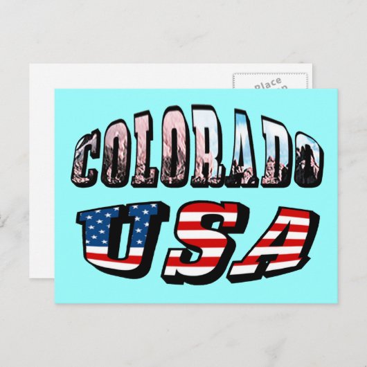 Colorado Picture und USA Text Postkarte (Vorne/Hinten)