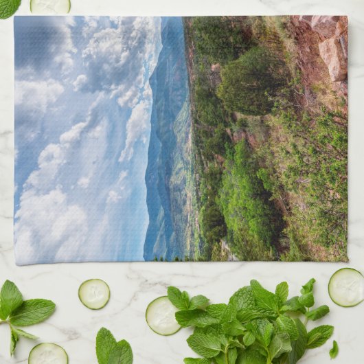 Colorado Pikes Peak Abend Wandern Geschirrtuch (Gefaltet)
