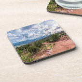 Colorado Pikes Peak Abend Wandern Getränkeuntersetzer (Linke Seite)