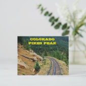Colorado Pikes Peak nach oben Postkarte (Stehend Vorderseite)