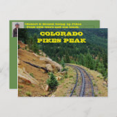 Colorado Pikes Peak nach oben Postkarte (Vorne/Hinten)
