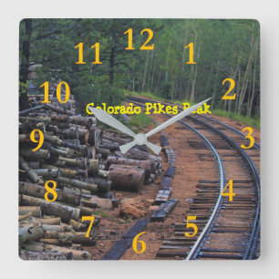 Colorado Pikes Peak Quadratische Wanduhr