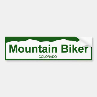 Colorado-Platte neu - Mountainbiker Autoaufkleber