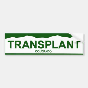 Colorado-Platte neu - TRANSPLANTATION Autoaufkleber