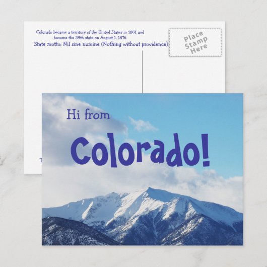 Colorado! Postkarte (Vorne/Hinten)