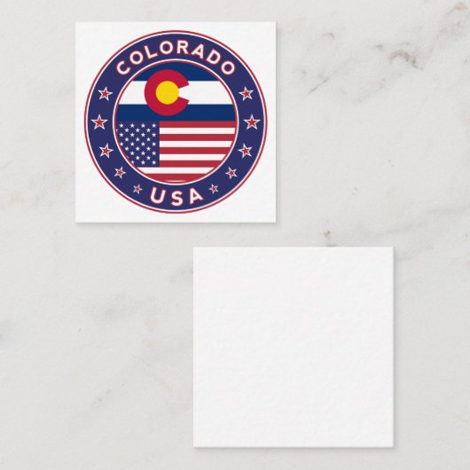 Colorado Quadratische Visitenkarte (Vorne/Hinten)