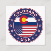 Colorado Quadratische Visitenkarte (Vorderseite)