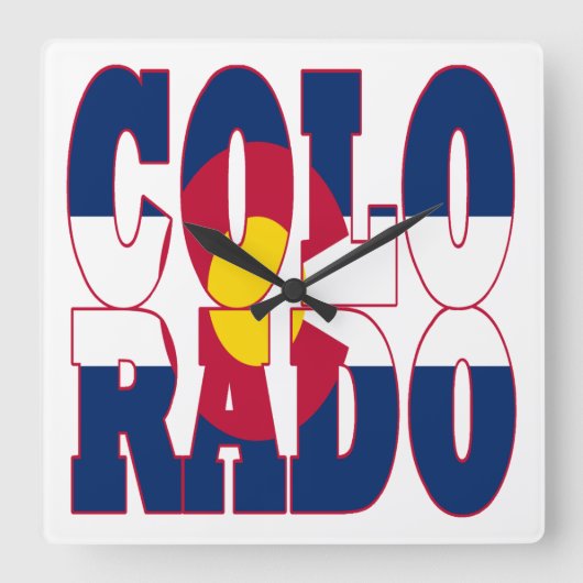 Colorado Quadratische Wanduhr (Vorderseite)