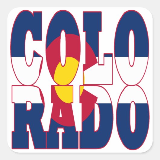Colorado Quadratischer Aufkleber (Vorderseite)