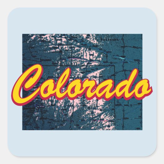 Colorado Quadratischer Aufkleber (Vorderseite)
