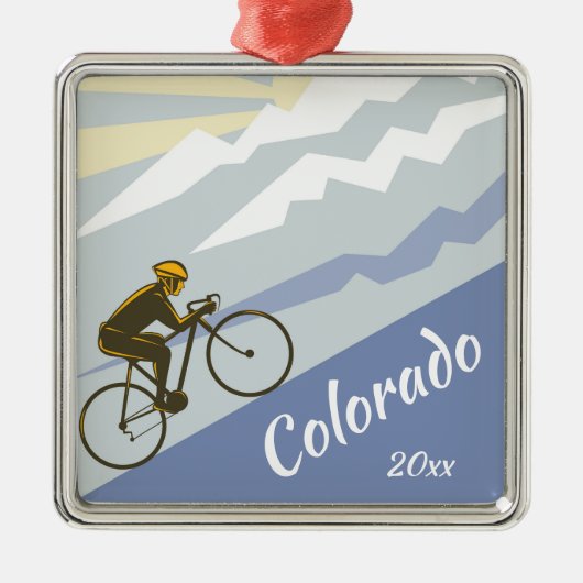 Colorado Radtour Ornament Aus Metall (Vorne)
