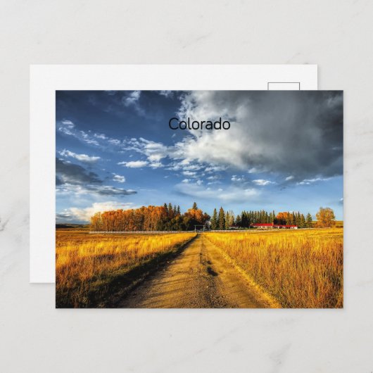 Colorado-Ranch im Herbst Postkarte (Vorne/Hinten)