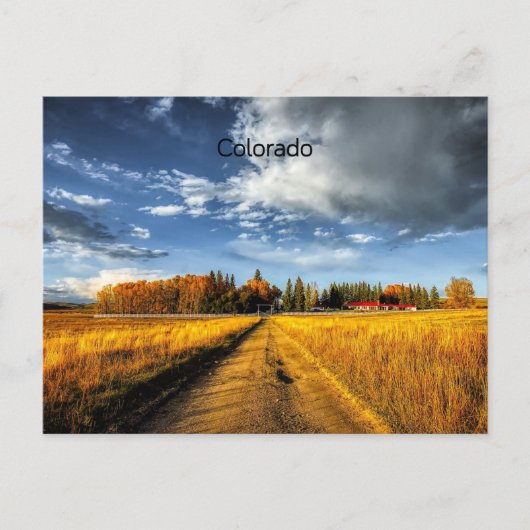 Colorado-Ranch im Herbst Postkarte (Vorderseite)