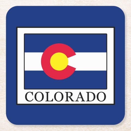 Colorado Rechteckiger Pappuntersetzer (Vorderseite)