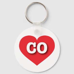 Colorado Red Heart - I Liebe CO Schlüsselanhänger