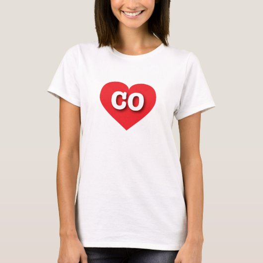 Colorado Red Heart - I Liebe CO T-Shirt (Vorderseite)