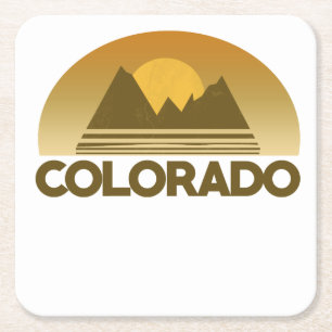 Colorado-Reise im Vintage-Stil Rechteckiger Pappuntersetzer