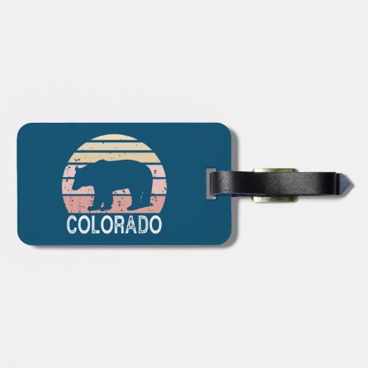 Colorado Retro Bär Gepäckanhänger (Rückseite horizontal)