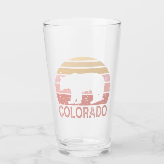 Colorado Retro Bär Glas (Vorderseite)