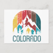 Colorado Retro Design Postkarte (Vorderseite)