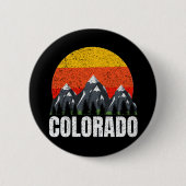 Colorado Retro Sunset Button (Vorderseite)