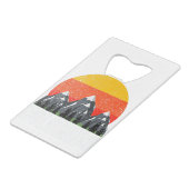 Colorado Retro Sunset Geldbeutel Flaschenöffner (Rückseite Schrägansicht)