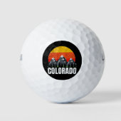 Colorado Retro Sunset Golfball (Vorderseite)
