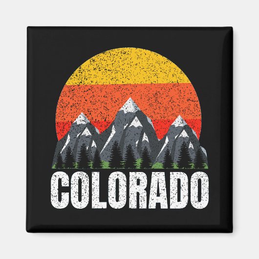 Colorado Retro Sunset Magnet (Vorne)