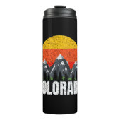 Colorado Retro Sunset Thermosbecher (Vorderseite)