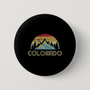 Colorado - Retro Vintage Berge Natur Wandern Button