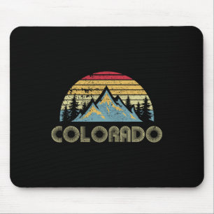 Colorado - Retro Vintage Berge Natur Wandern  Mousepad