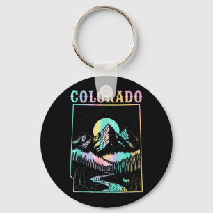 Colorado Retro Vintage Berge Staats Karte Reise Schlüsselanhänger