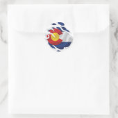 Colorado Ripped Flag Runder Aufkleber (Tasche)