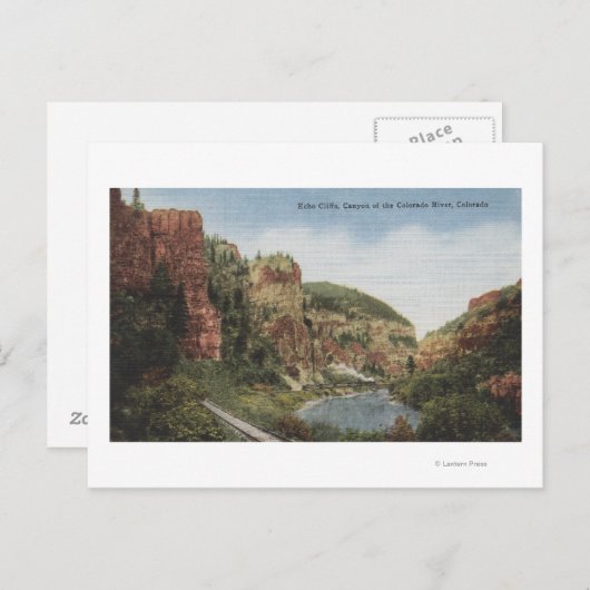 Colorado River, CO - Echo Cliffs Postkarte (Vorne/Hinten)
