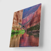 Colorado River in Grand Canyon, AZ Quadratische Wanduhr (Winkel)