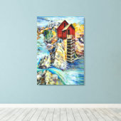 Colorado River Landscape Handgemalt Leinwanddruck (Insitu (Holzboden))