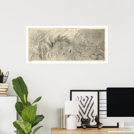 Colorado River Map 1858 Poster (Heimbüro)