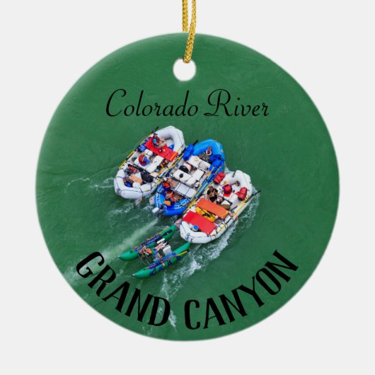 Colorado River Rafting Keramik Ornament (Vorne)