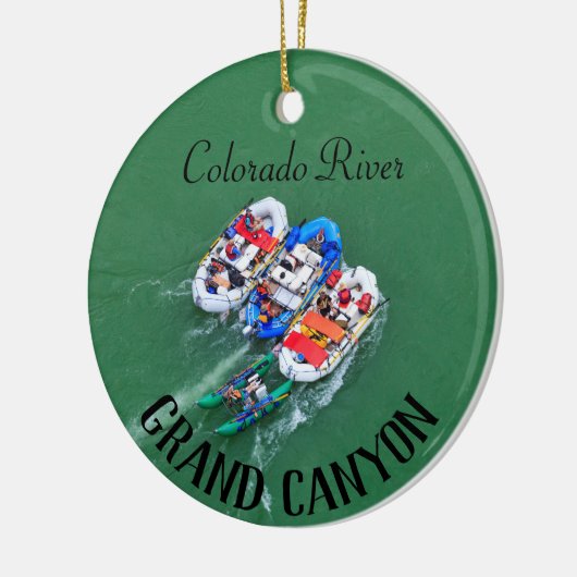 Colorado River Rafting Keramik Ornament (Links)
