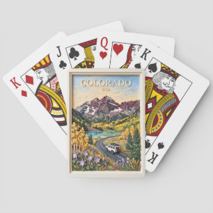 Colorado Roadtrip - Vintage Rocky Mountain Reise Spielkarten