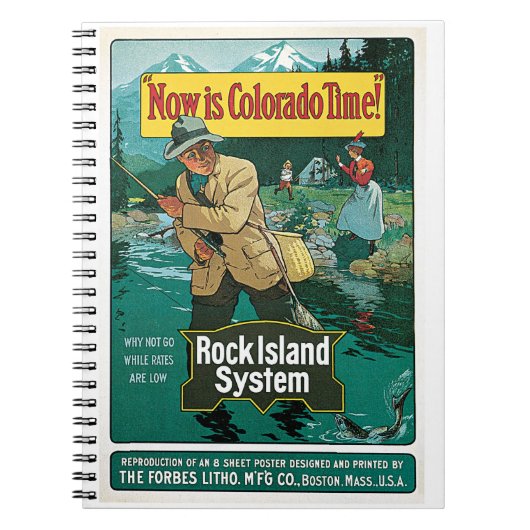 Colorado Rock Island Line Vintage Travel Poster Notizblock (Vorderseite)