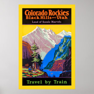 Colorado Rockies - Schwarze Hügel und Utah920er Poster