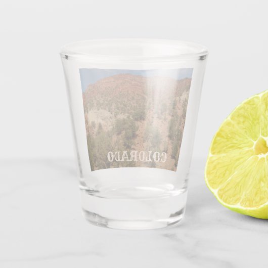 Colorado Rocks Landschaft Schnapsglas (Rückseite)