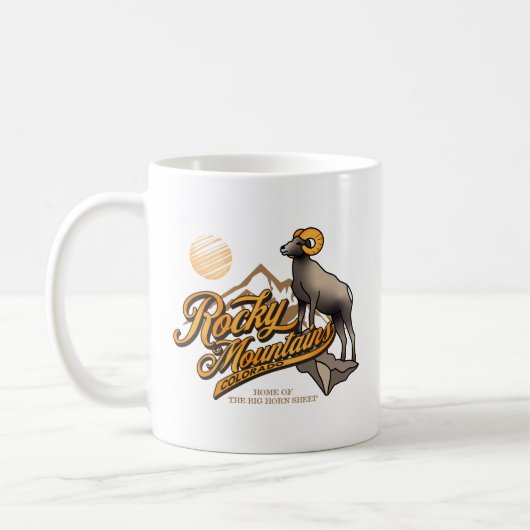 Colorado Rocky Mountain Big Horn Sheep Kaffeetasse (Links)