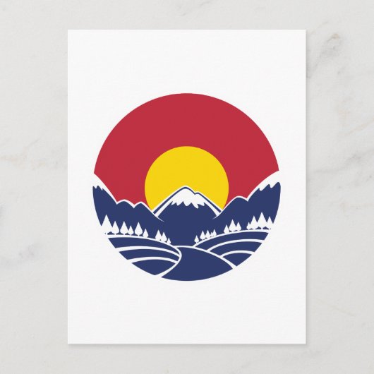 Colorado Rocky Mountain Emblem Postkarte (Vorderseite)