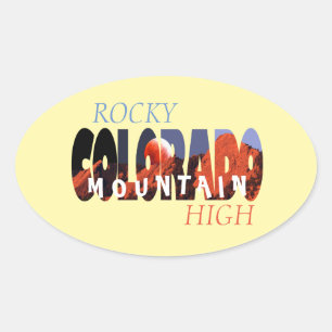 Colorado - Rocky Mountain High Ovaler Aufkleber